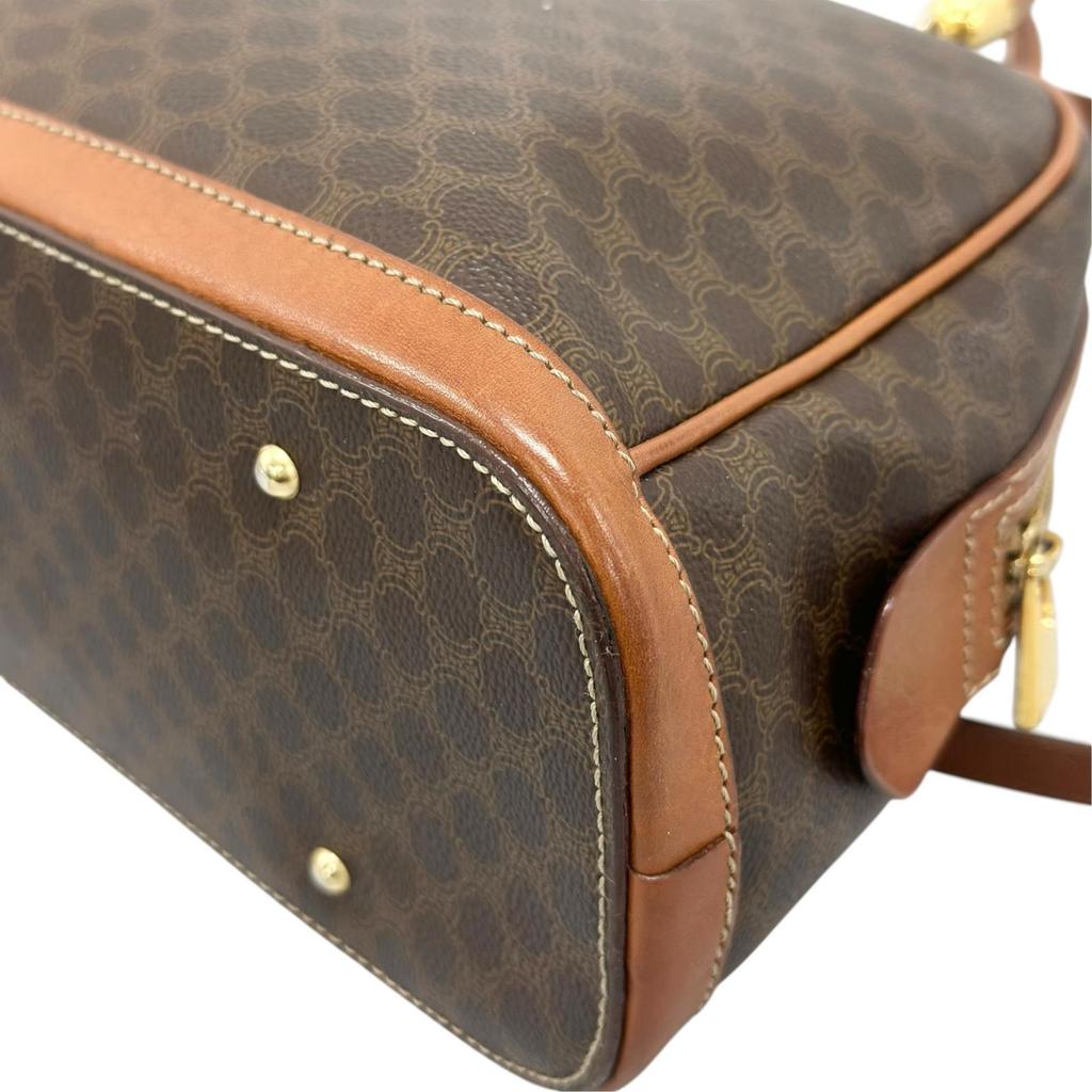 CELINE Macadam Handbag Brown Women used