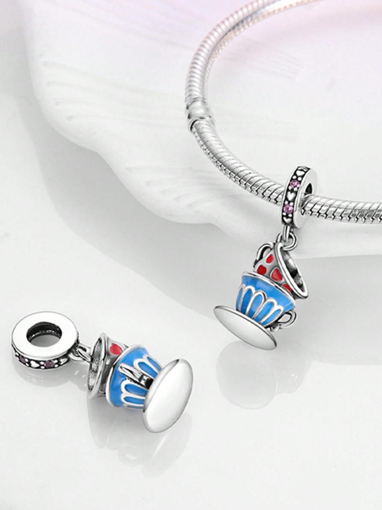 Charms Plata Afternoon Tea Coffee And Juice Beads Charm Copper Plated Fit Charms Original Bracelet For Jewelry Making Diy Charm