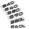 3D ABS Czarny Srebrny Naklejka z Emblematem Bagażnika Samochodowego dla Volvo S40 S60 S80 S90 S60L S90L Naklejka z Emblematem Tylnej Klapy Bagażnika Akcesoria Zewnętrzne
