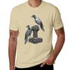 Thor Hammer Mj?lnir with Odin Ravens Hugin and Munin T-Shirt plus sizes anime clothes vintage t shirts pack