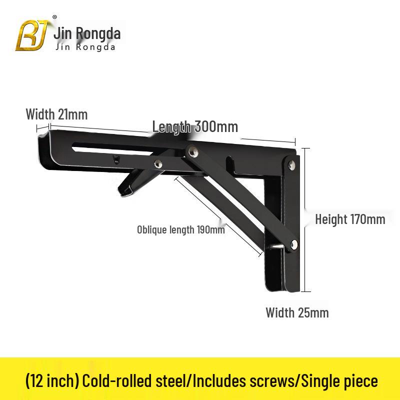 Stainless Steel Foldable Triangle Shelf Bracket Wall-Mounted Storage Rack