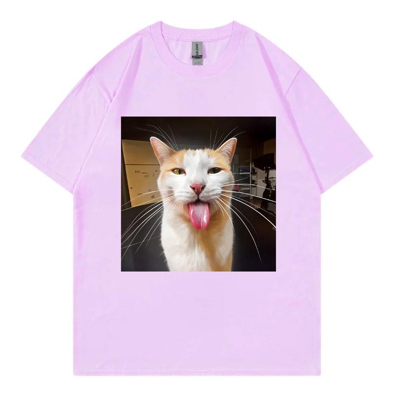 Silly Cat Bleh Funny Meme Graphic T Shirts Unisex Unisex Casual Cotton Short Sleeve TShirts High Quality Fashion Oversized TShirt