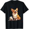 Corgi Dog Soccer Ball Sports Team Animal Men Women Girls Kids T-Shirt