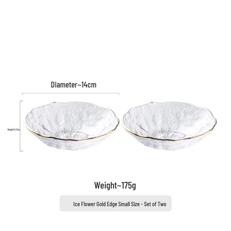 IJARL Elegant Glass Fruit & Dessert Plate Set (2-Pack)