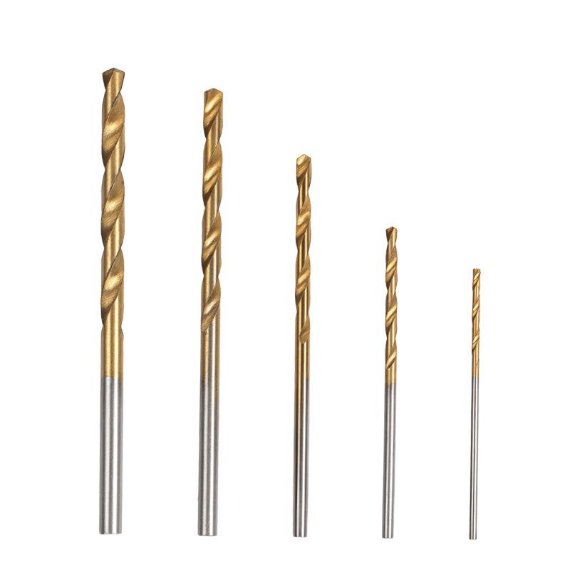 50-Piece Titanium-Plated Twist Drill Bit Set, 1-3mm, for Electric Drills, Woodworking, DIY