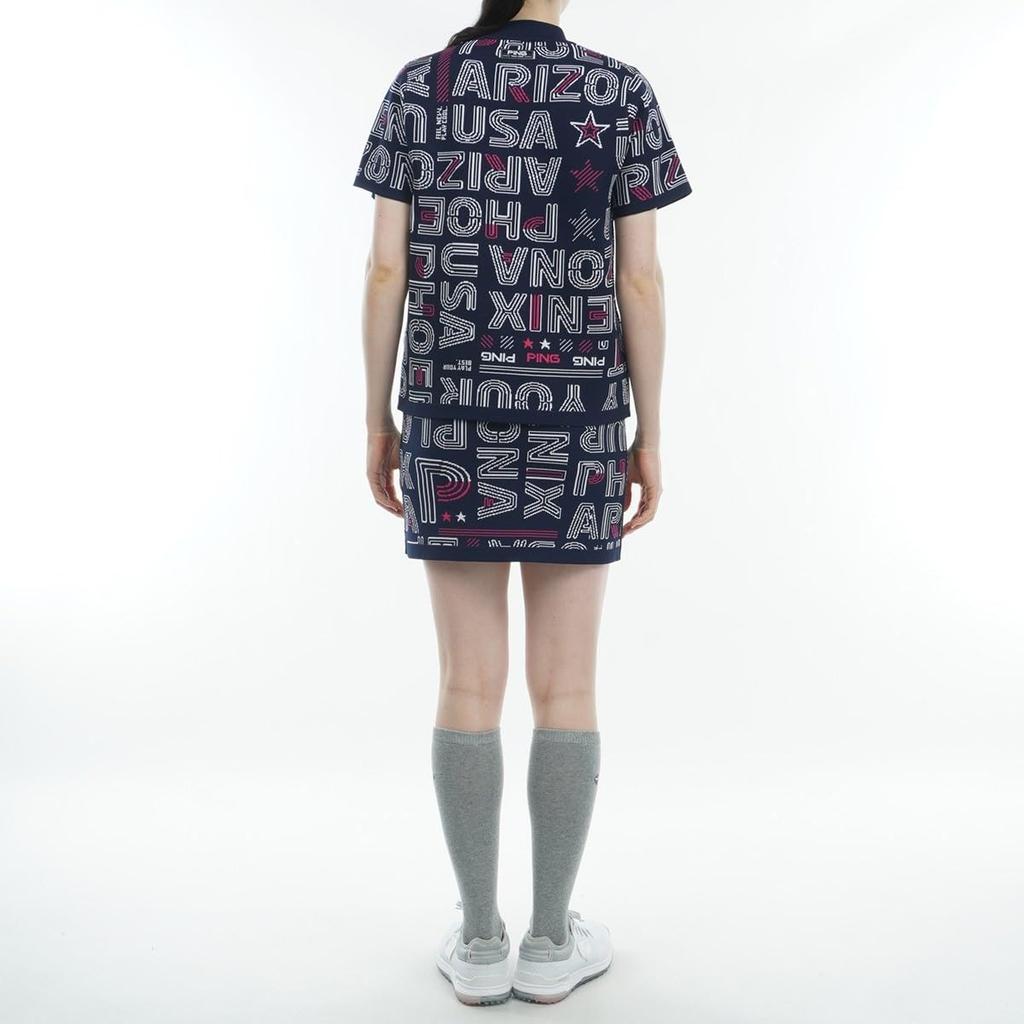 Knitwear Set Top and Bottom Golf LL [Pin Apparel] Women's (High Neck, Set) / / 622-3272800 120_Navy