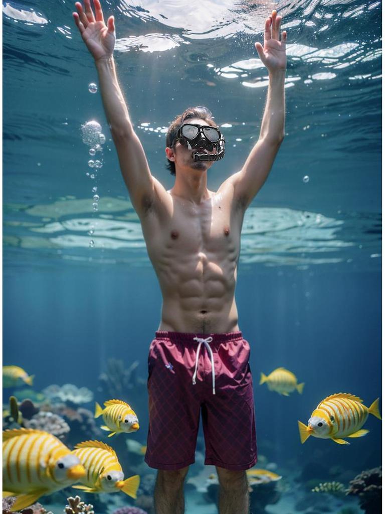 Wave Pro Snorkel Set: Silicone Dry Snorkel & Large Frame Prescription Diving Mask