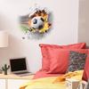 Kreative Wanddurchbrechende Feuerfußball Schlafzimmer Wohnzimmer Zuhause Wandhintergrund Verschönerung und Dekorative Wandaufkleber
