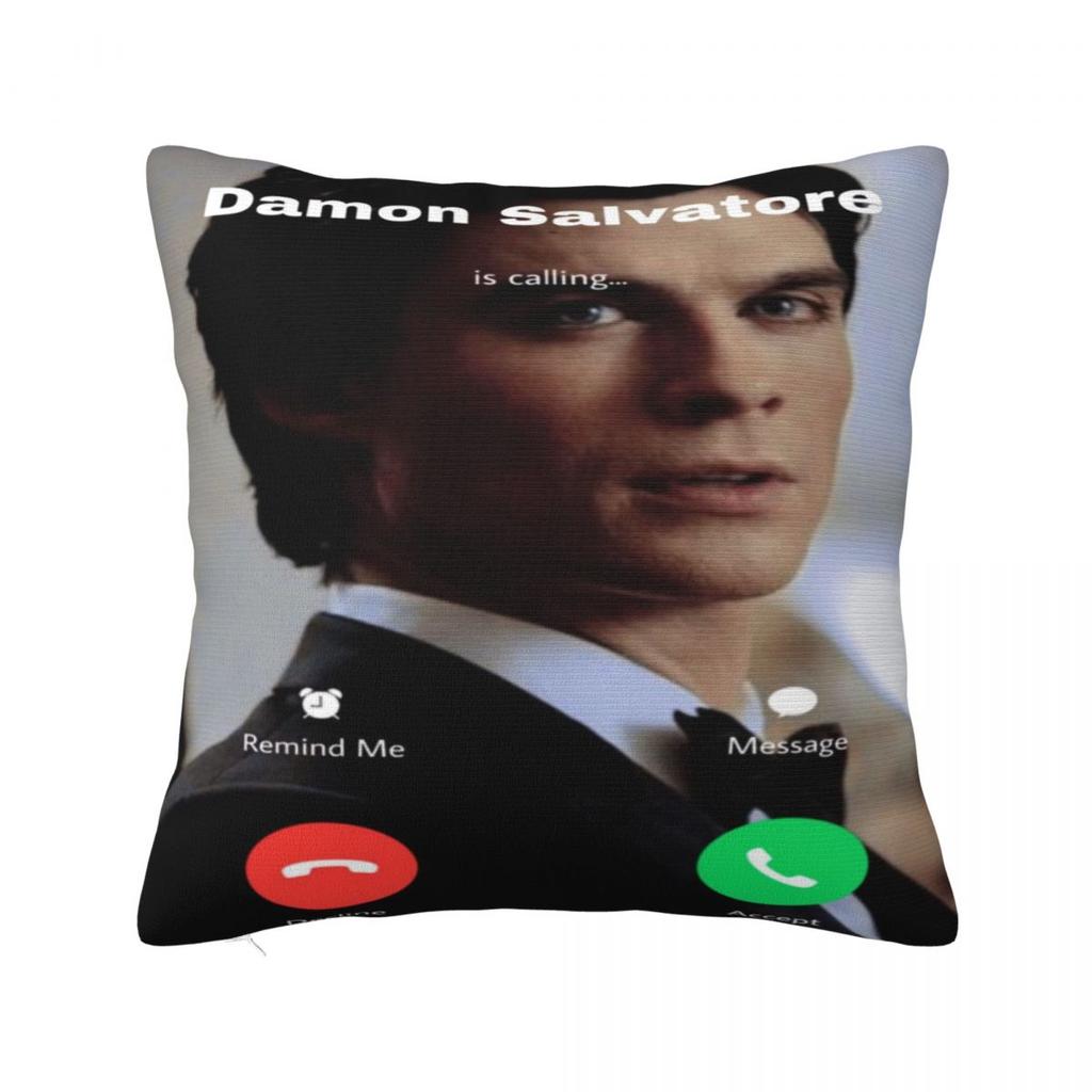 Warm Home Damon Salvatoredecoration Pillowcase Merch Pillow Cover Zipper Multiple Sizes