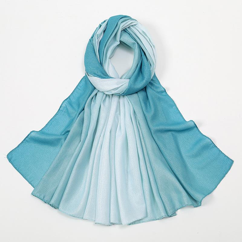 Zifeng OME Hot Trend Gradient Color Combination New Bright Polyester Malai Indonesian Headscarf
