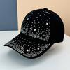 Spring and summer gypsy star rhinestone hat can be worn in all seasons, fashionable and simple baseball cap, female travel show face small cap