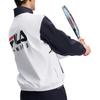 FILA Retro Sports Loose Stand Collar Comfortable Color Block Jacket Men jackets Jade-White A11M443705F-WT