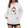 Women's Winter Christmas Printed Pullover Hooded Sweatshirt Fleece Long Sleeve Sweatshirt