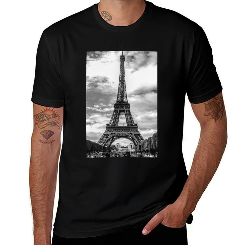 Eiffel Tower 10 T-Shirt cotton t shirts man 100% t shirts for man cotton T-Shirt