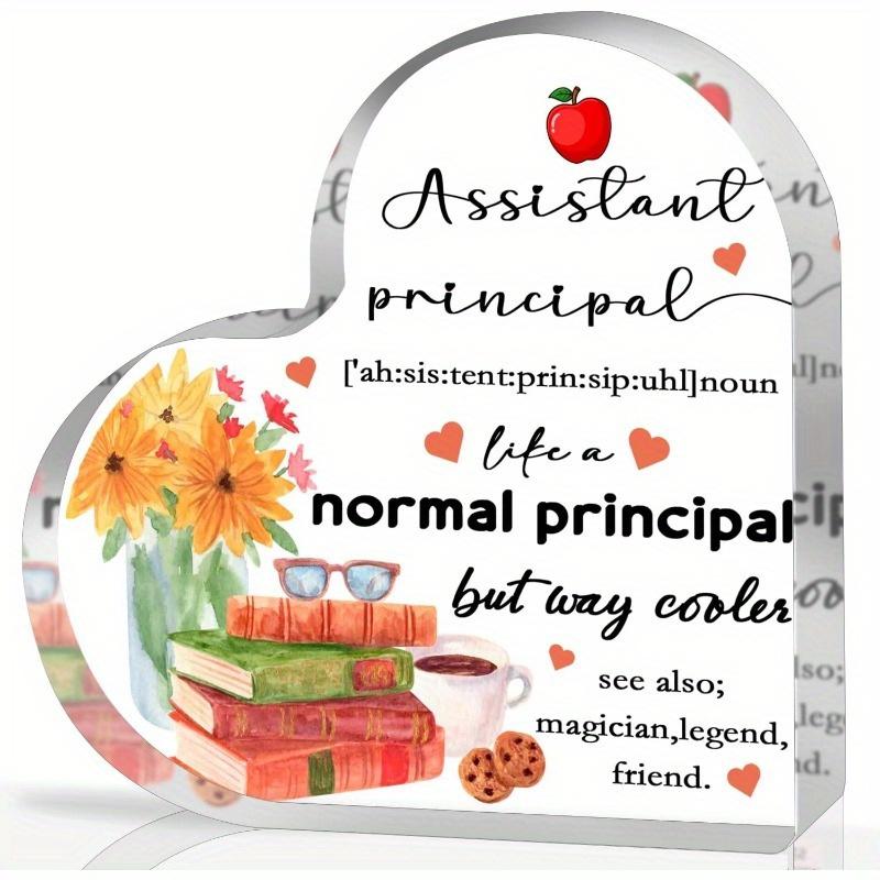 Assistant Principal Heart Gift - Inspirational Desk Decor for Educational Leaders чистый