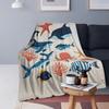 Aquatic Fish Ocean Animals  Blankets Soft Warm Flannel Throw Blanket Cover for Bed Living Room Picnic Travel Home Sofa