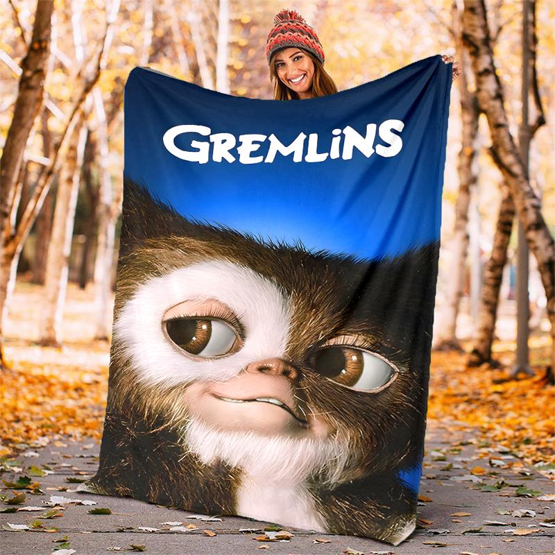Gremlins Flannel Blanket Soft Warm All-Season Throw, Design for Camping, Car Travel, Hiking Sofa, Bed, Office Perfect Gift for Parties