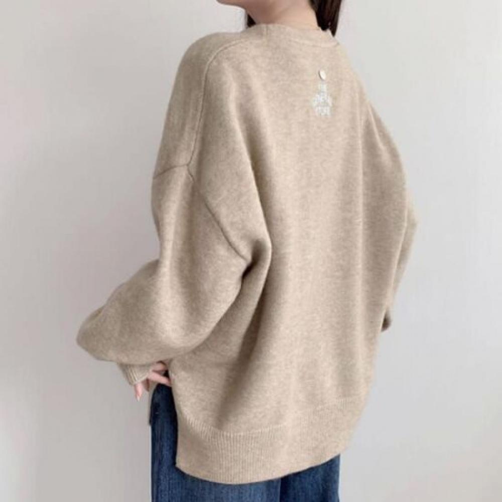 Navava Women Simple Basic Long Sleeve Knit Cardigan Nk3228