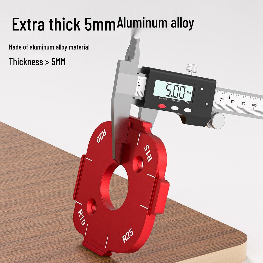 Aluminum Alloy Round Corner Trimming Tool for Woodworking