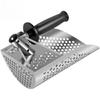 304 Beach Fast Sifting Metal Detector Scoop Stainless Steel Beach Sand Scoop Portable Treasure Hunting Scoop Metal Detecting Tool