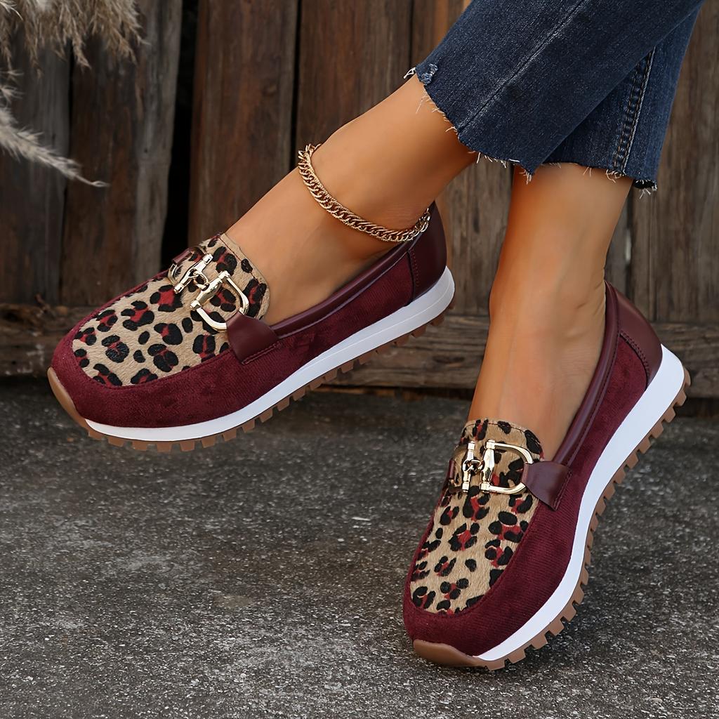 Big Size Women's Shoes 2025 Summer New Metal Buckle Big Size Flat Bottom Casual Cloth Single Shoes