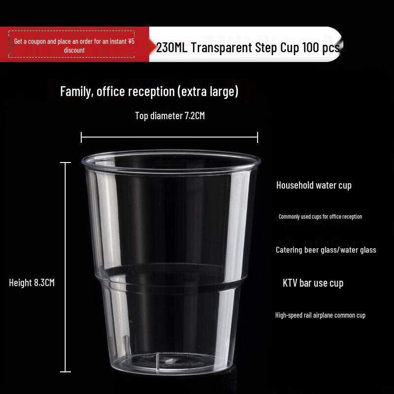Chixing Heavy-Duty Disposable Plastic Cups