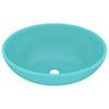 Luxurious Oval Wash Basin Matte Light Green 40 X 33 Cm Ceramic