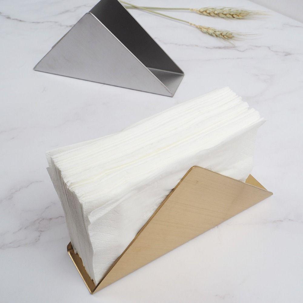 Handicraft Vertical Tissue Holder Durable Storage Tissue Rack Triangle Napkin Holder  Kitchen