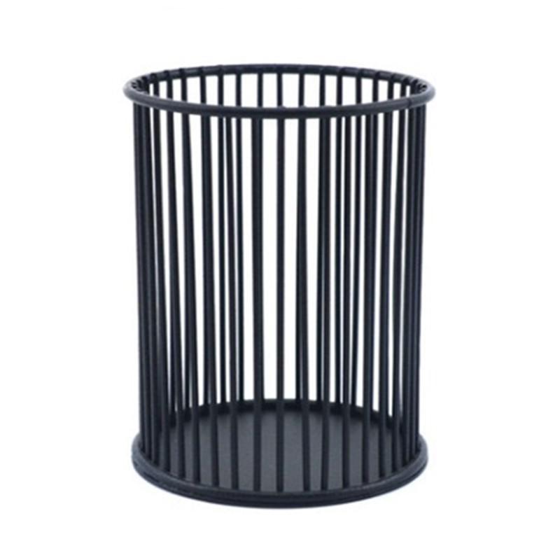 Metal Desk Organizer Pen Holder Storage Basket Office School Makeup Brushes Nordic Style Iron Wire Mesh Container