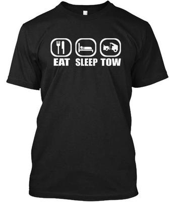 Eat Sleep Tow Truck Driver Funny T-shirt Made In the USA Size S To 5XL