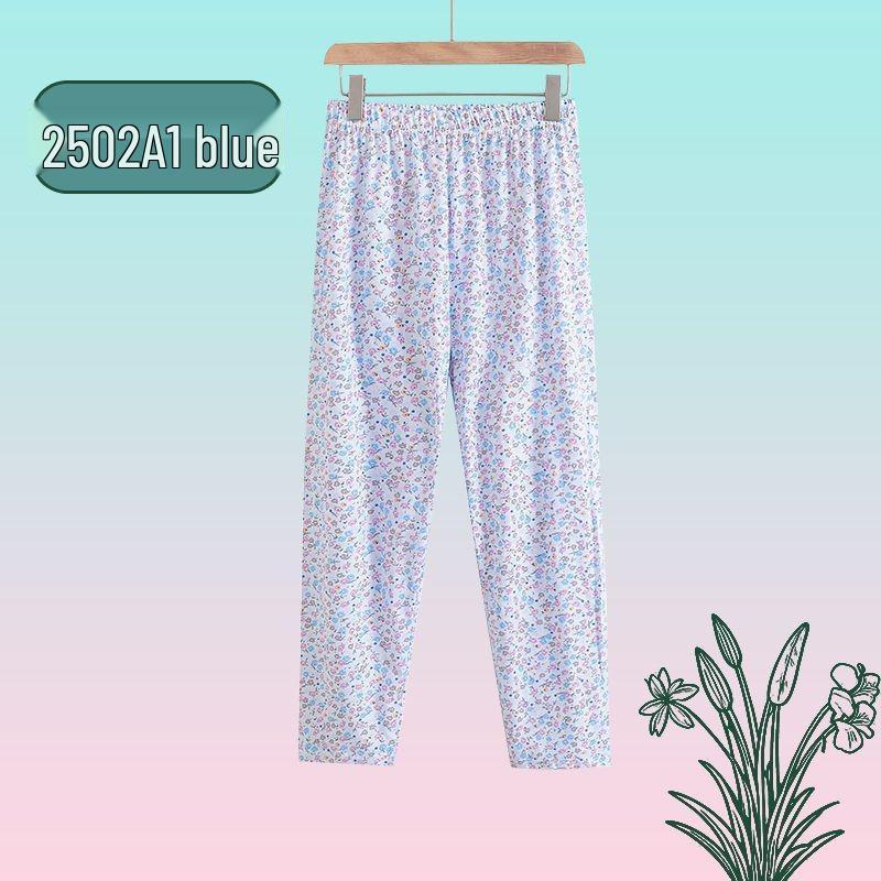 Pantaloni Pigiama in Cotone Taglie Forti da Donna - Sottili, Larghi, Casual Estivi per Mamme Anziane