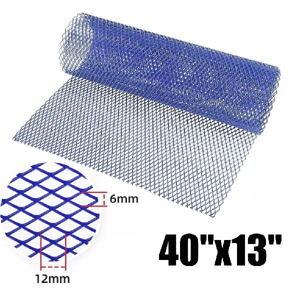 40”x13” Car Grill Mesh Aluminum Grille Mesh Sheet Rhombic Hole 6x12mm Universal