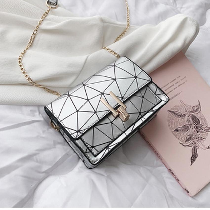 Dámské kabelky přes rameno Letní korejská verze Messenger Bag Kabelka Řetízek Wild Crack Potisk Divoká taška přes rameno