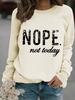 American European Cross Border Fashion Casual Women Long Sleeve Printed Slogan Sweatshirt
