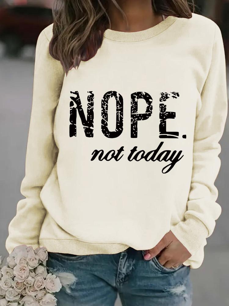 American European Cross Border Fashion Casual Women Long Sleeve Printed Slogan Sweatshirt