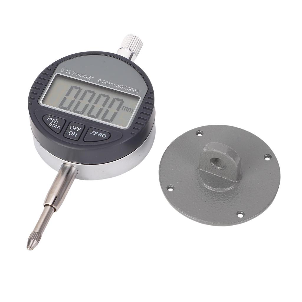 Digital Dial Indicator with Rear Cover LCD Electronic Indicator for Precise Measuring 0 12.7mm 0.001mm 0.00005in