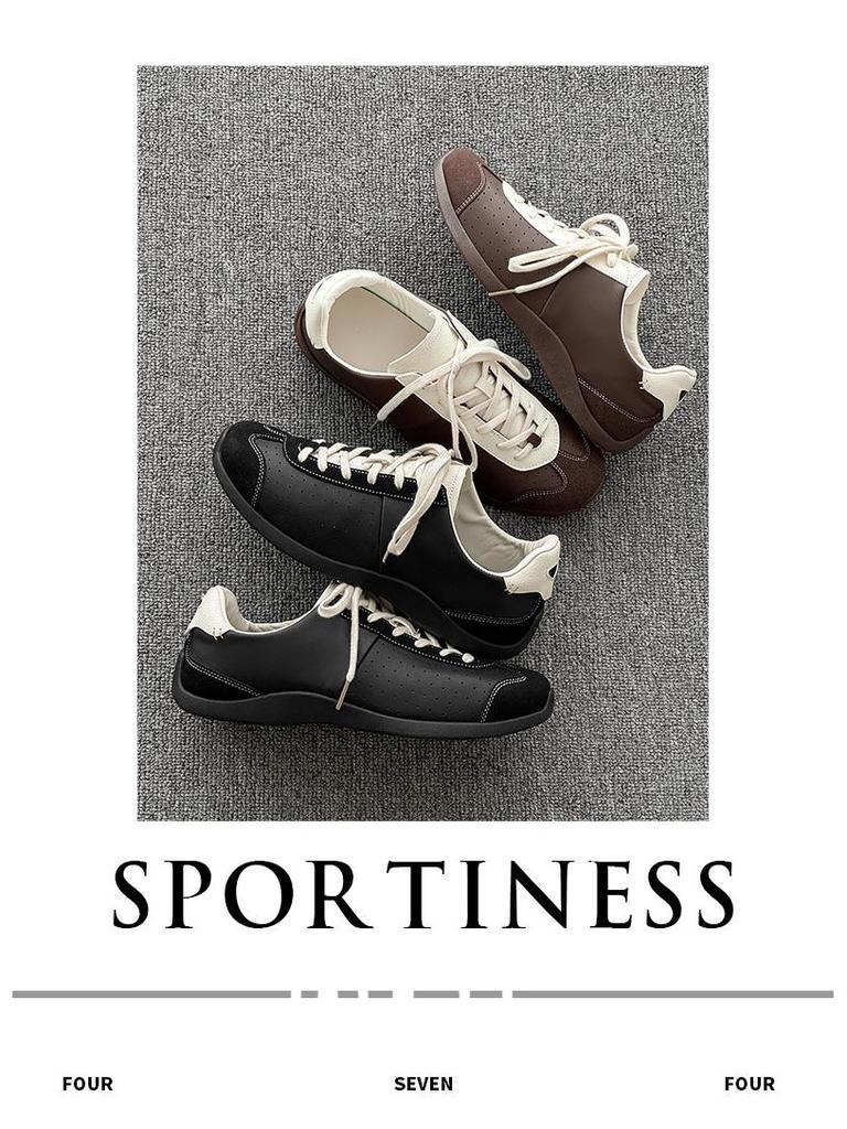 Men's Soft Sole Ballet Training Shoes: Colorblock Retro Casual Sports Trend NB61