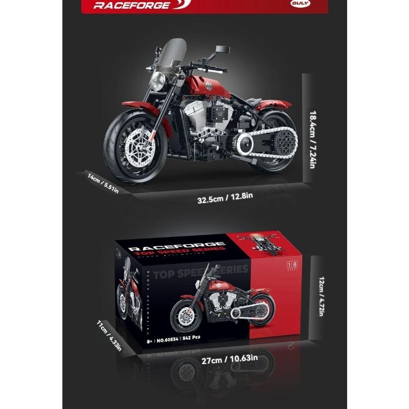 Technical Motorcycle Model Building Blocks Set Creative MOC Kit DIY Educational Toys for Kids Gift STEM Bricks Construction