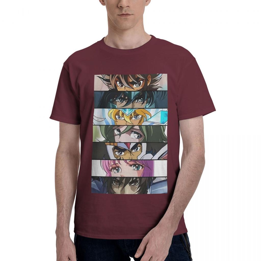 Retro Knights Of The Zodiac Saint Seiya 100 Cotton Casual Breathable Confortable T Shirt Mens Clothing Brands Tshirts Men