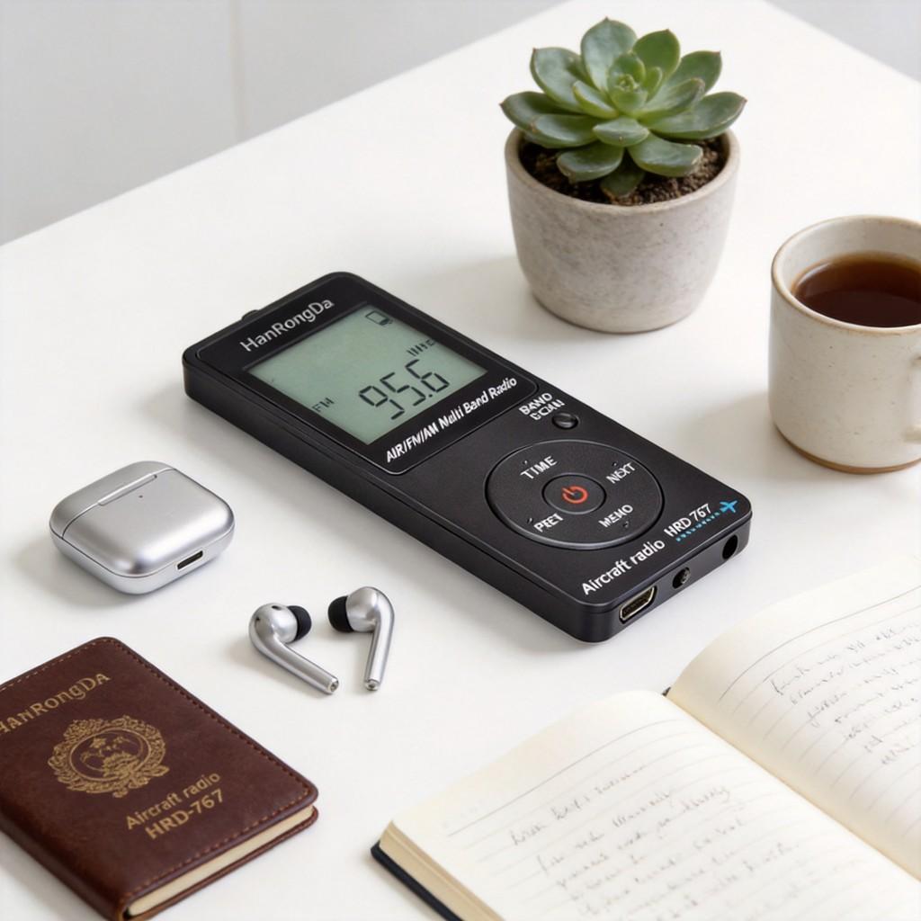 Mini Portable Aviation Radio With Dual Band Fm Am Lcd Display For Travelers And Outdoors