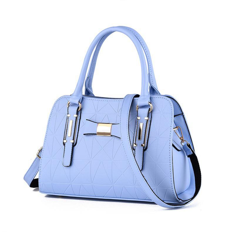 Nuova Borsa da Donna alla Moda con Fiocco Grande Capacità Borsa a Mano Goffrata Borsa a Spalla