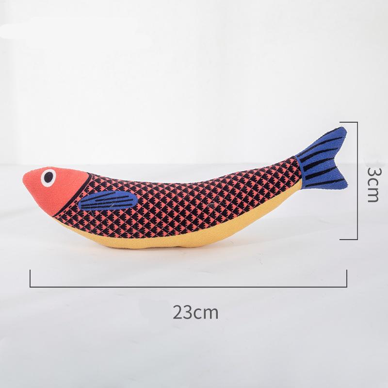 Brinquedo para gatos Catnip 3D Simulação Peixe Peixe Dourado Brinquedos para gatinhos Pillowfish Interativo Som Gato Mastigação Mordida Brinquedos de pelúcia Suprimentos para gatos
