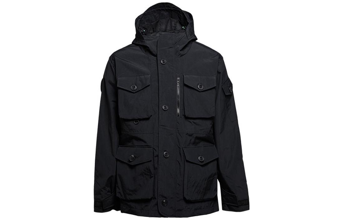 Converse Jackets Men s Black Hooded Moderate Workwear 10006874-A04 M