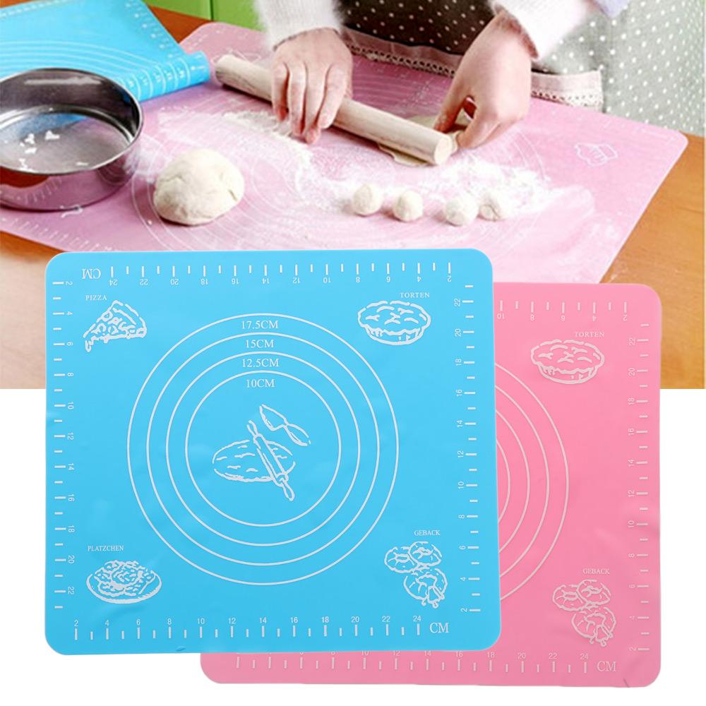 Silicone Kitchen Flour Rolling Pastry Rolling Mat Baking Mat Kneading Dough Pad Bakeware Liners
