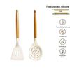 Silicone Spatula & Ladle Set with Wooden Handle for Home and Baby Food Preparation - High Quality, Stylish Design