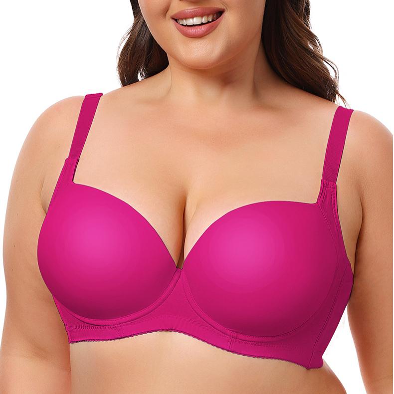 Large Size Bra for Women Smooth and Seamless Gathering Bra with Steel Rims Adjustable Bra