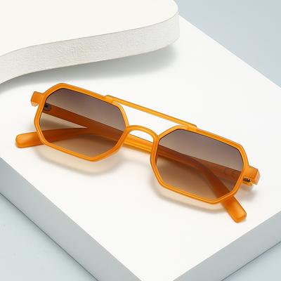 Sonnenbrille mit quadratischem Rahmen, europäische und amerikanische Mode, Doppelsteg, vielseitige Brille, personalisierte Streetstyle-Sonnenbrille für Männer