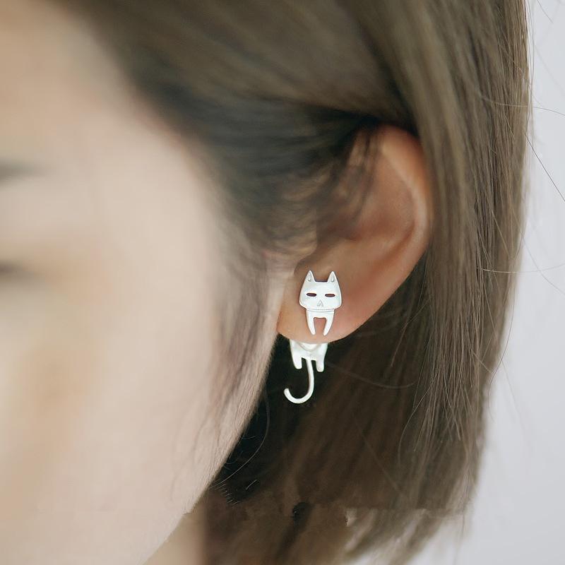 Cute Cat Fish Stud Earrings for Women Fun Gift Party Earrings