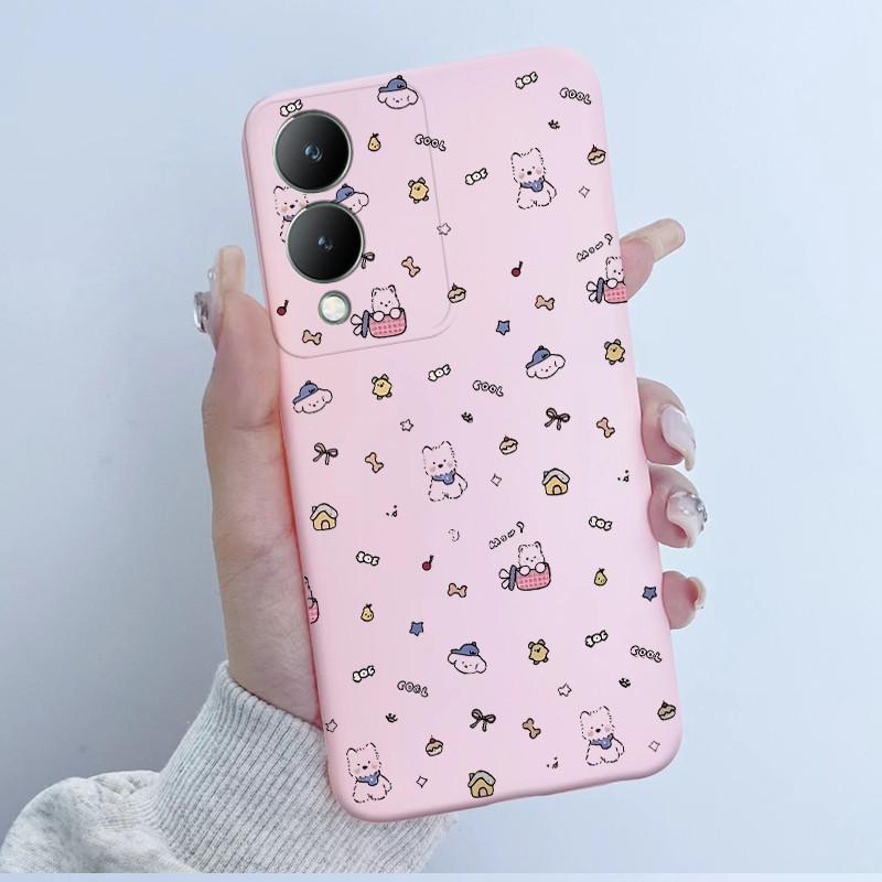Cute Astronaut Panda Cartoon Phone Case For Vivo Y17s 2023 Casing TPU Slim Back Cover For Vivo Y17S 4G V2310 Soft Silicone Cases