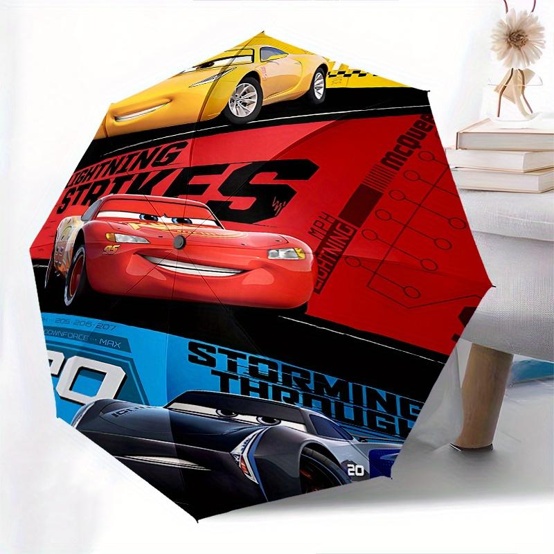 Cruz Ramirez, Lightning McQueen Automatisches Öffnungs- und Schließschirm, Kompakter Reiseschirm, Leicht und Tragbar, Geeignet für Strand